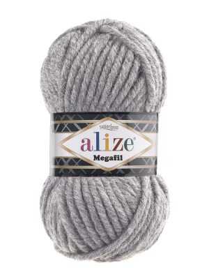 21 Alize Superlana Megafil (серый меланж) упаковка