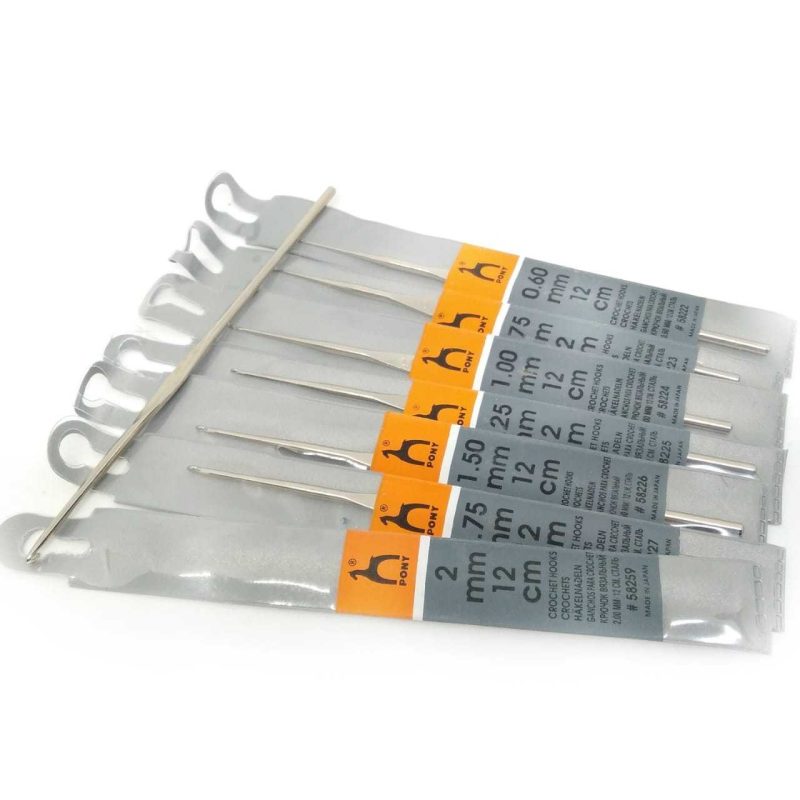 Крючки вязальные Pony (сталь, в упаковке)