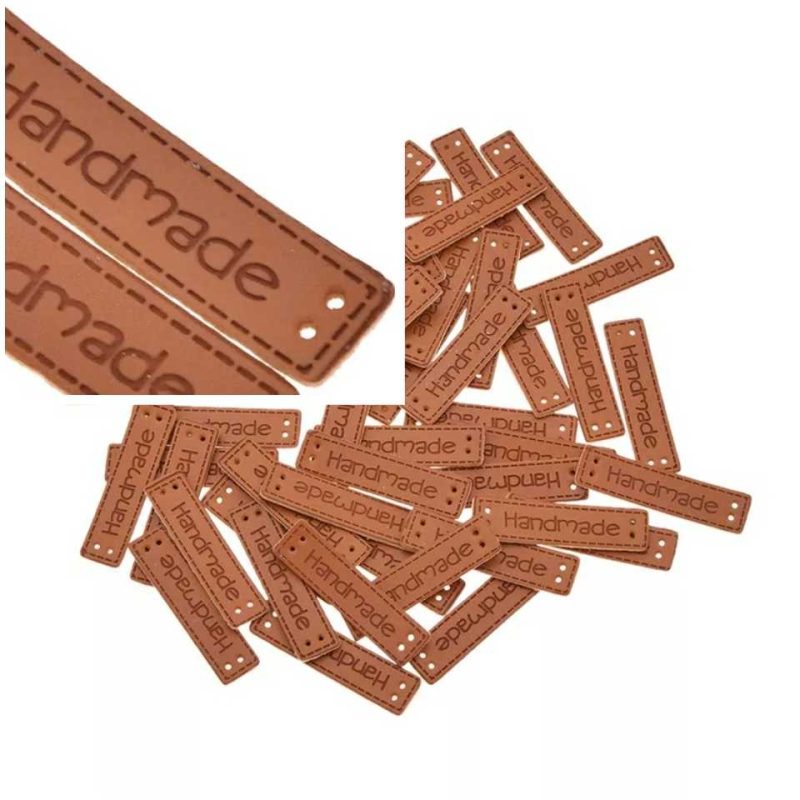SAVE_20190907_064833 Бирка с проколами Handmade (искус кожа 4х1 см) — изображение 1