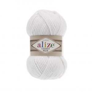 55 Alize Lanagold Plus (белый) упаковка