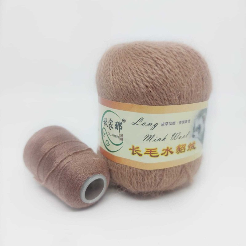 04 Норка белая этикетка (карамельно-бежевый) 04 Long Mink Wool Норка белая этикетка (карамельно-бежевый)