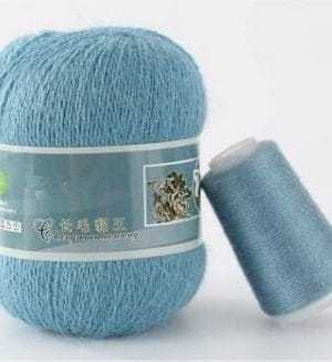 062 NORKA long mink wool pylno biryuzovyy - Пух норки синяя этикетка - 062 Норка (пыльно-бирюзовый)