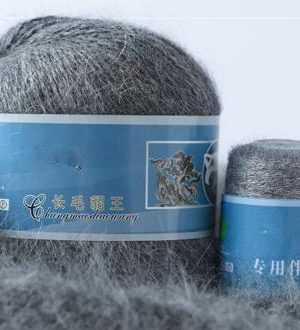 803 norka long mink wool 300x330 - Пух норки синяя этикетка - 803 (темно-серый меланж)