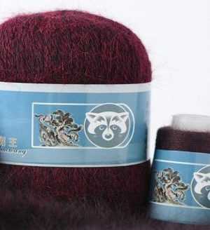 822 norka long mink wool 300x328 - Пух норки синяя этикетка - 822 (баклажан с красн.вкрапл.)