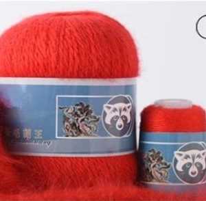 841 norka long mink wool 300x294 - Пух норки синяя этикетка - 841 (красный)