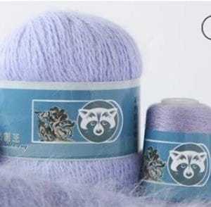 844 NORKA long mink wool 1 - Пух норки синяя этикетка - 844 (лаванда)