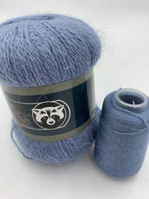 847 NORKA long mink wool 1 300x400 - Пух норки синяя этикетка - 847 (серо-голубой)