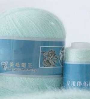 848 NORKA long mink wool 1 300x329 - Пух норки синяя этикетка - 848 (нежная мята)