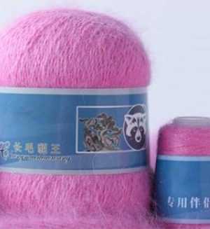 849 norka long mink wool 300x327 - Пух норки синяя этикетка - 849 (ярко-розовый)