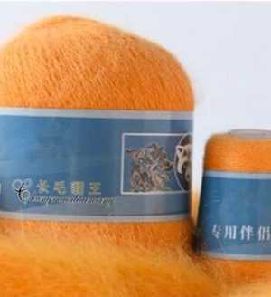 850 norka long mink wool 300x328 - Пух норки синяя этикетка - 850 (жёлто-оранжевый)