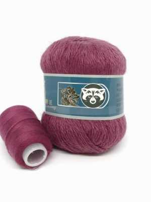 853 NORKA long mink wool 1 300x400 - Пух норки синяя этикетка - 853 (красный виноград)