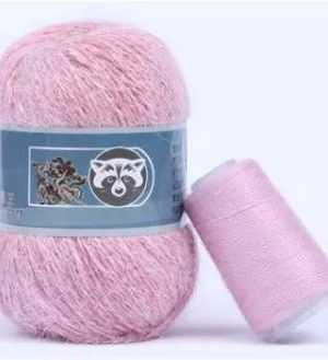 859 norka long mink wool 300x329 - Пух норки синяя этикетка - 859 (бело-розовый меланж)