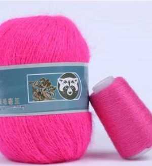 875 norka long mink wool 300x327 - Пух норки синяя этикетка - 875 (розовый неон)
