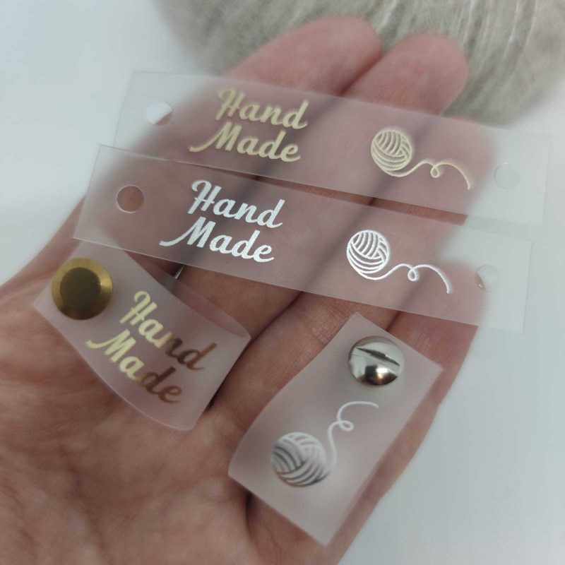 Силиконовая бирка на винтовой кнопке (двусторонняя)