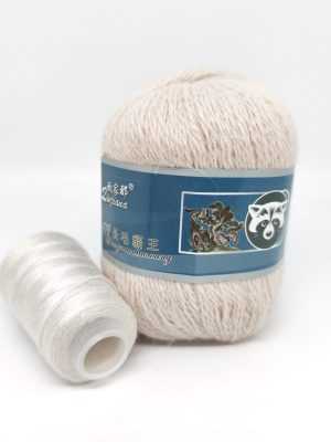 h888 NORKA long mink wool krem bryule 300x400 - Пух норки синяя этикетка - H888 (крем-брюле)