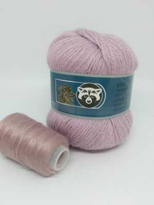h890 NORKA long mink wool 1 300x400 - Пух норки синяя этикетка - H890 (сиренево-розовый)