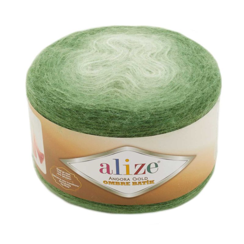 7297 Angora Gold Ombre Batik (зелёный) 7297 Alize Angora Gold Ombre Batik (зелёный)