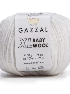 801 gazzal baby wool xl 300x400 - Gazzal Baby Wool XL - 801 (белый)