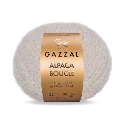 120 gazzal alpaca boucle molochnyy - Gazzal Alpaca Boucle